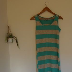 High Low Stripped Maxi Dress